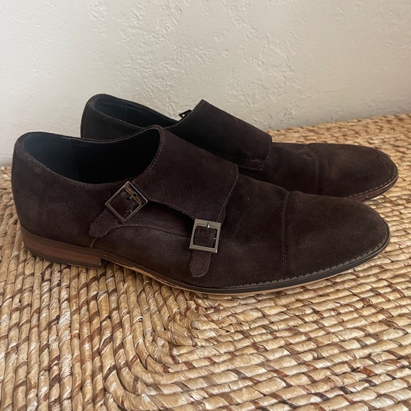 Joseph Abboud Other - Joseph Abboud brown Suede Shoes men’s size 11 dress up buckle closure